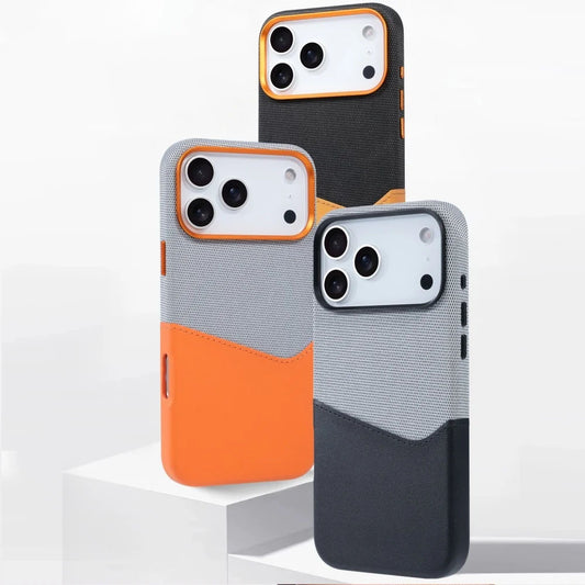 iPhone Leather Fabric Case