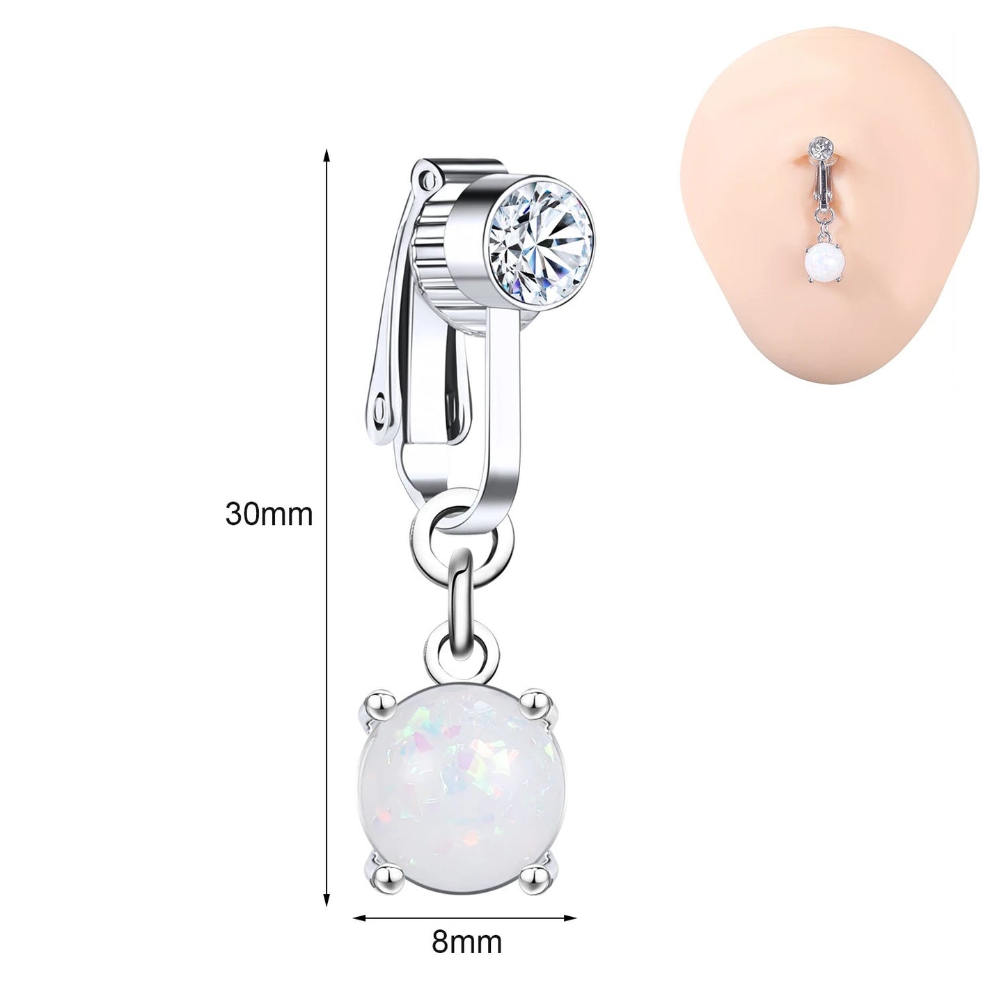 Clip-On Belly Button Piercing